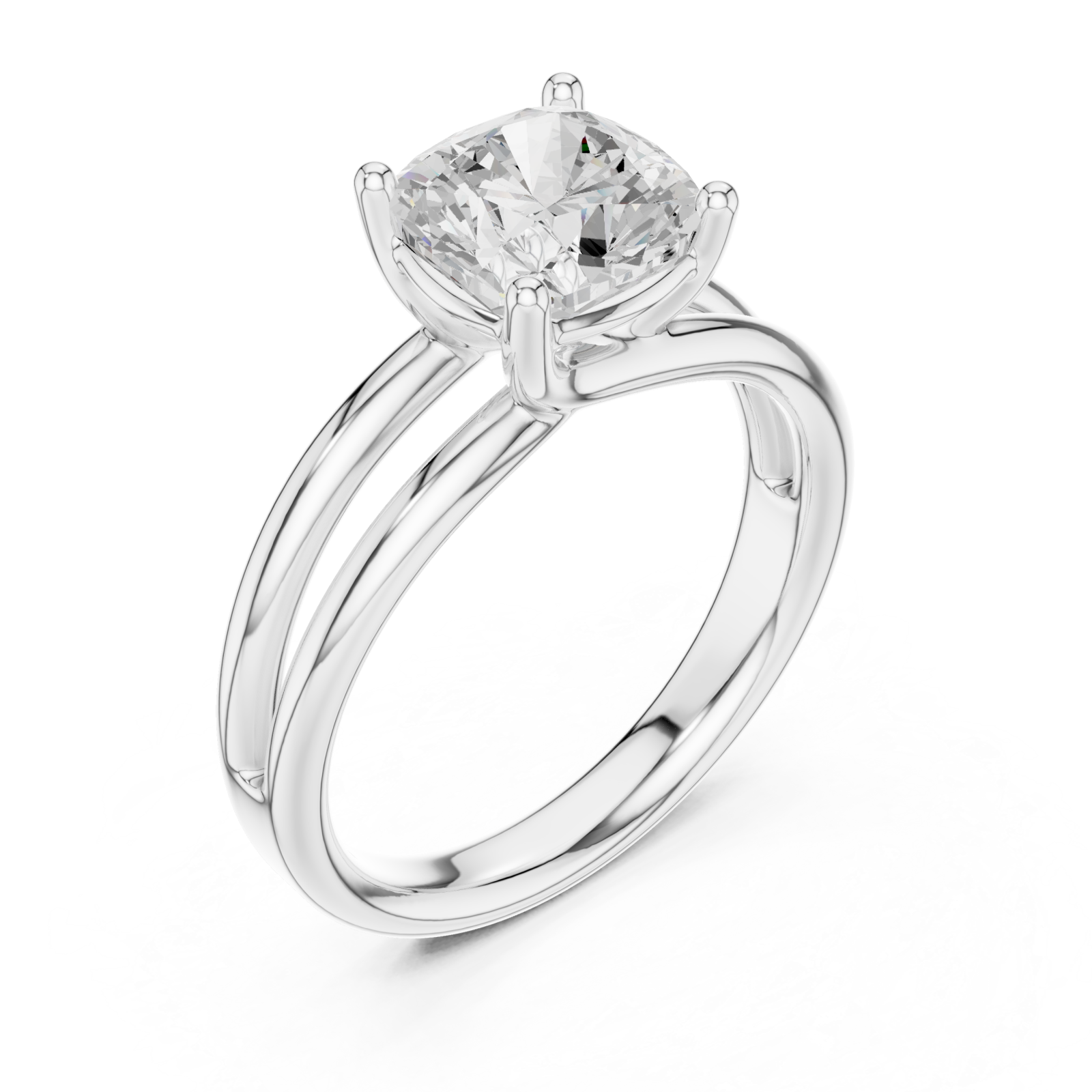  White Gold Graceful Embrace Ring Right View