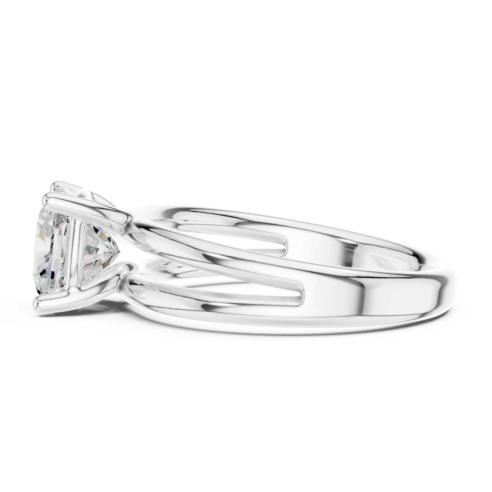  White Gold Graceful Embrace Ring Side View