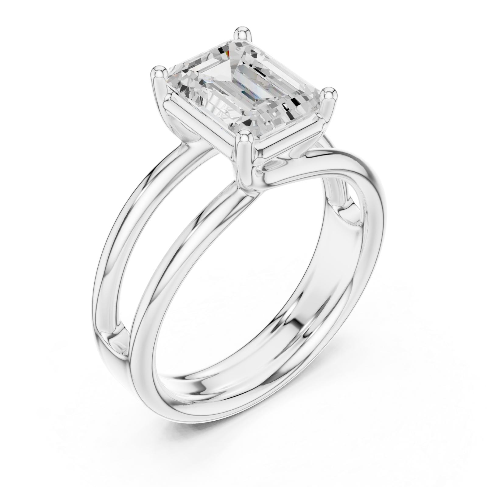  White Gold Radiance Paragon Solitaire Ring Right View