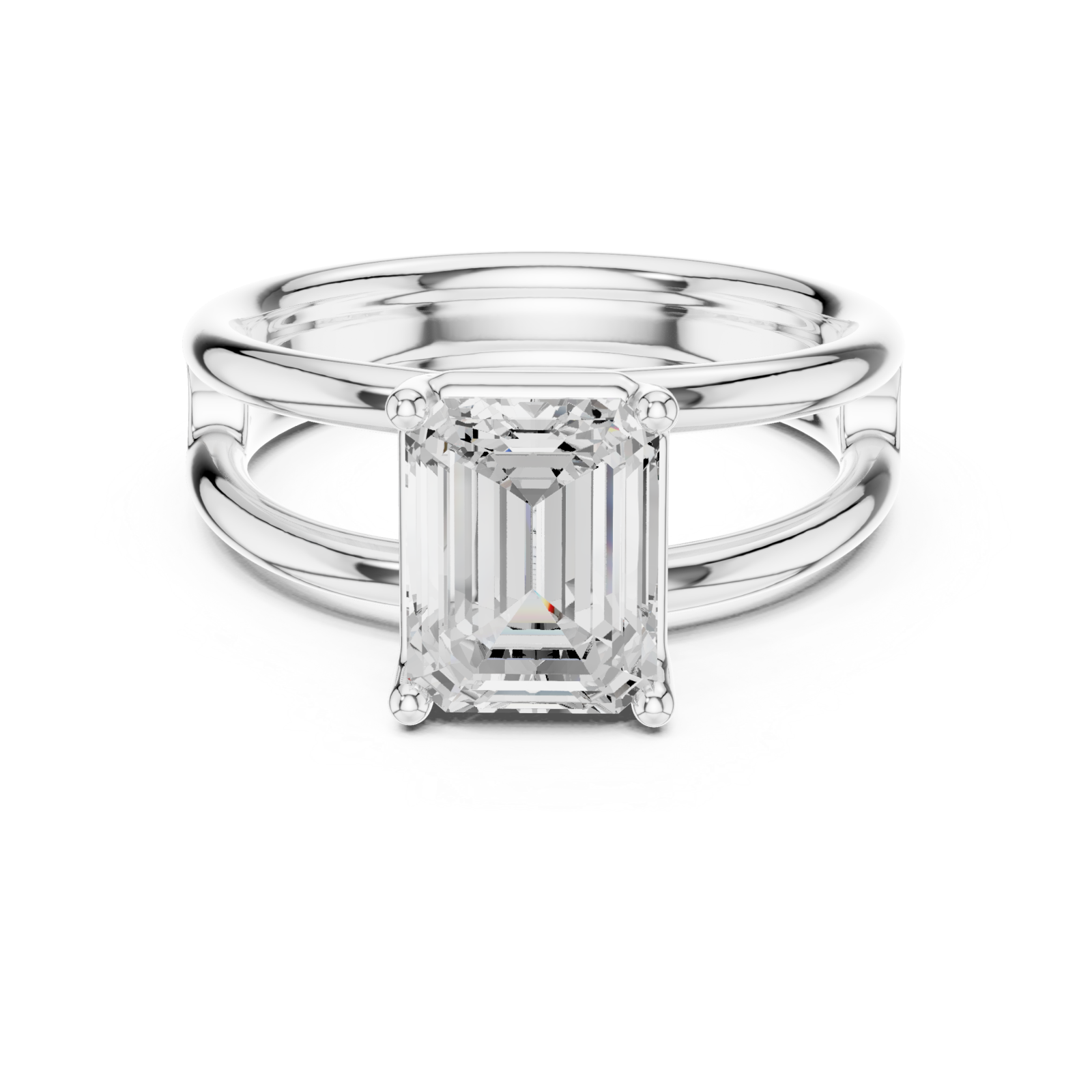  White Gold Radiance Paragon Solitaire Ring Front View