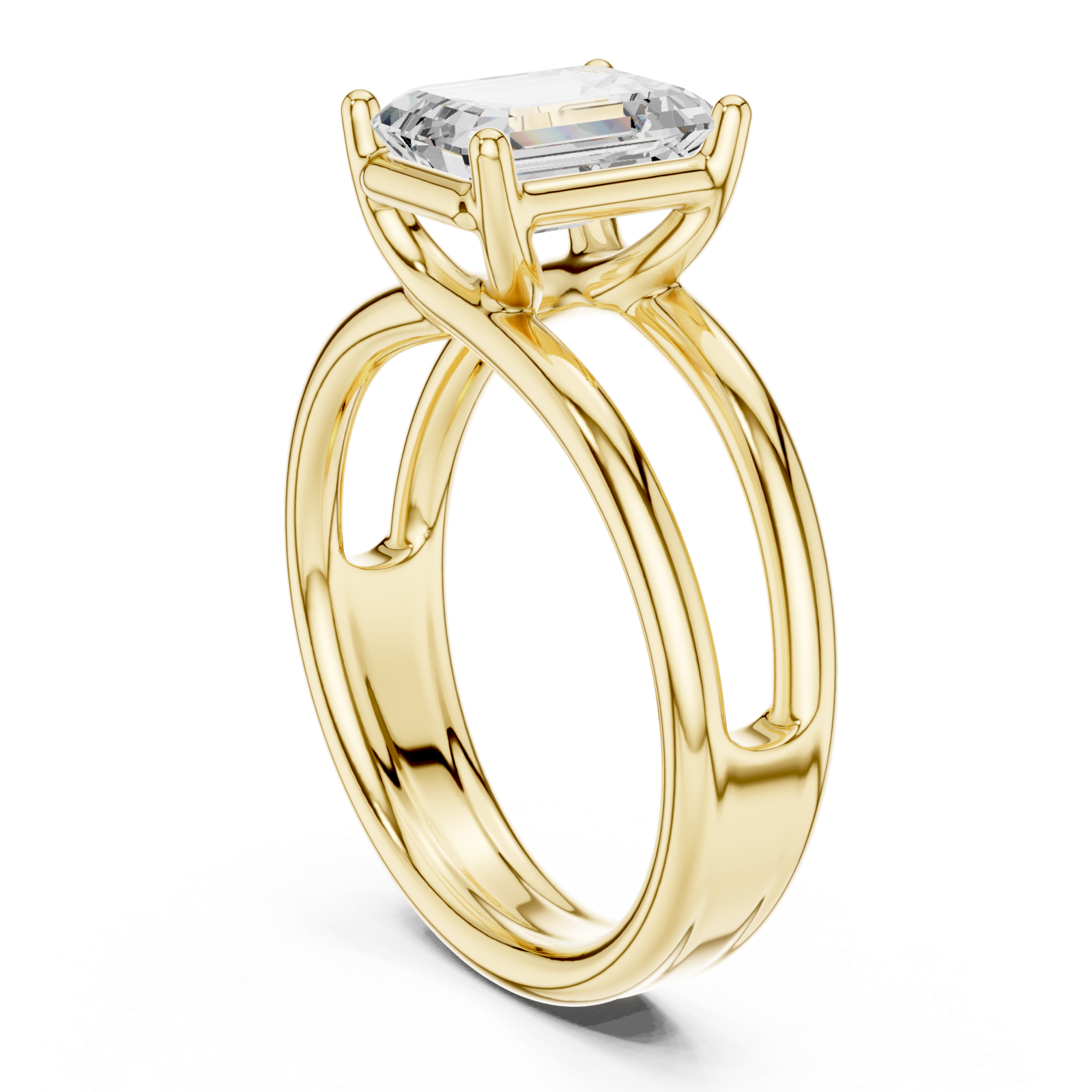  Gold Radiance Paragon Solitaire Ring Left View