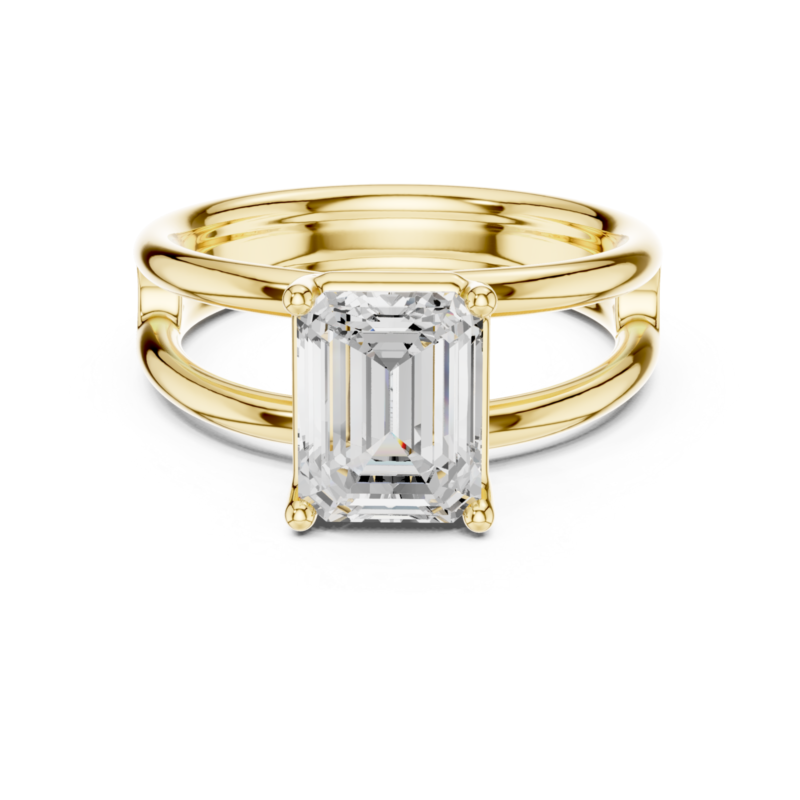  Gold Radiance Paragon Solitaire Ring Front View