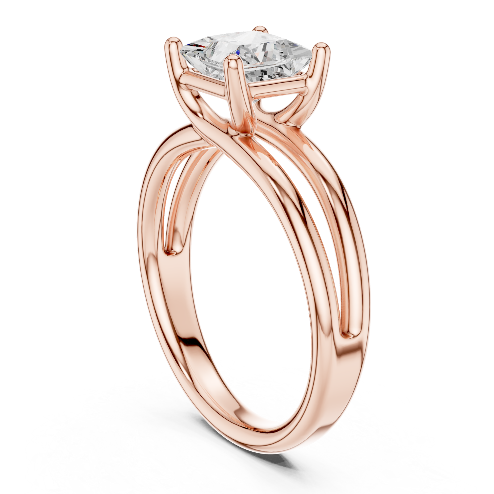  Rose Gold Enduring Majestic Solitaire Left View