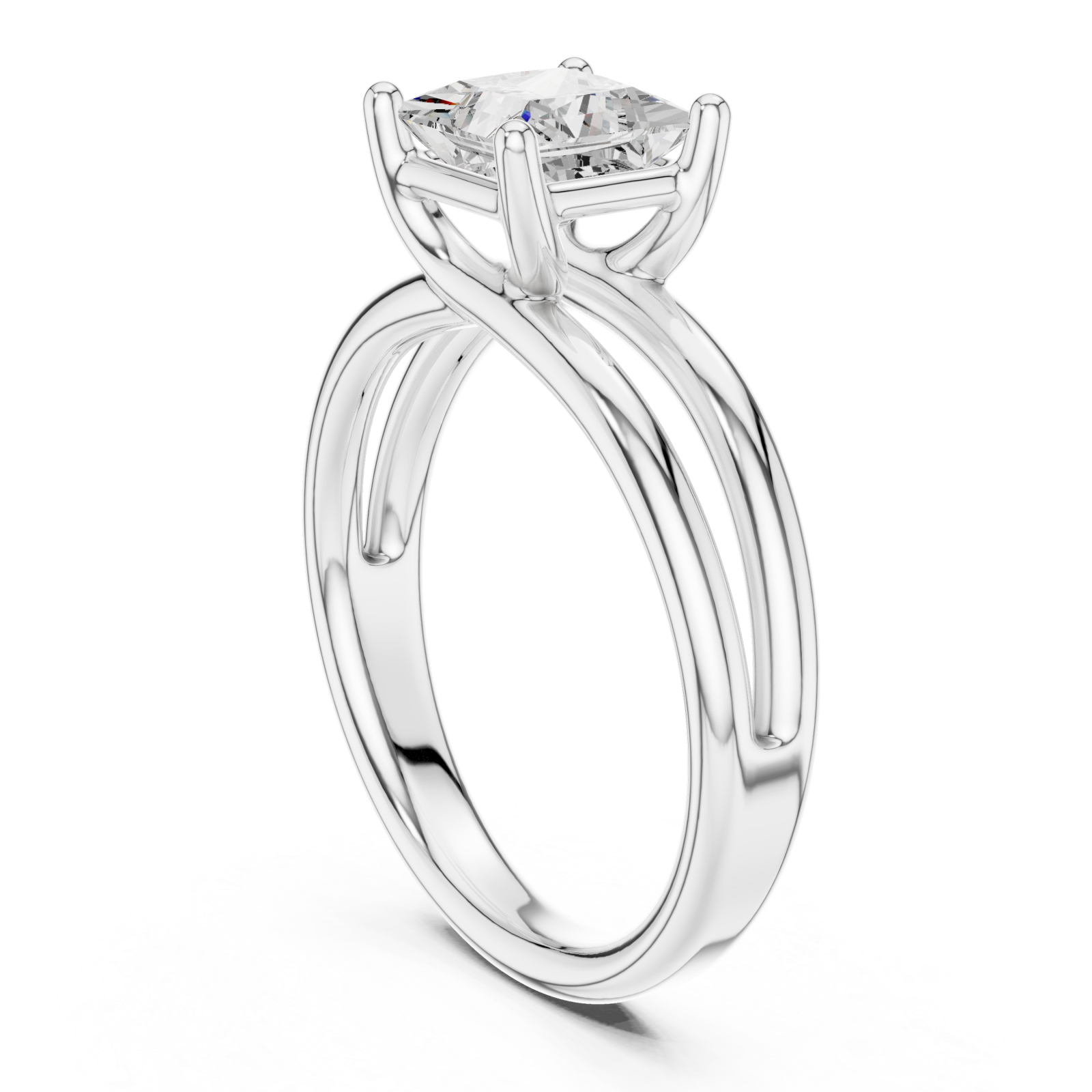  White Gold Enduring Majestic Solitaire Left View
