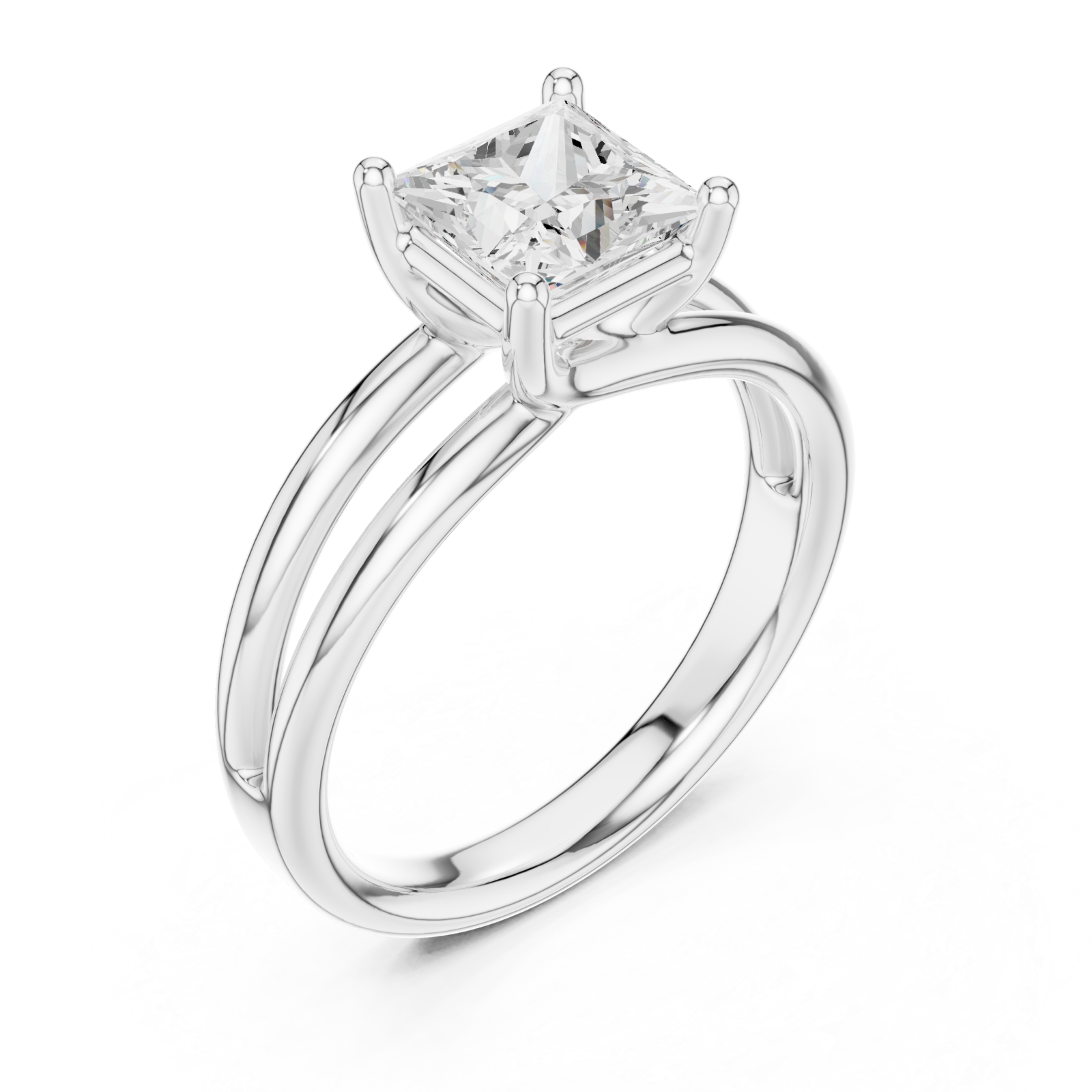  White Gold Enduring Majestic Solitaire Right View