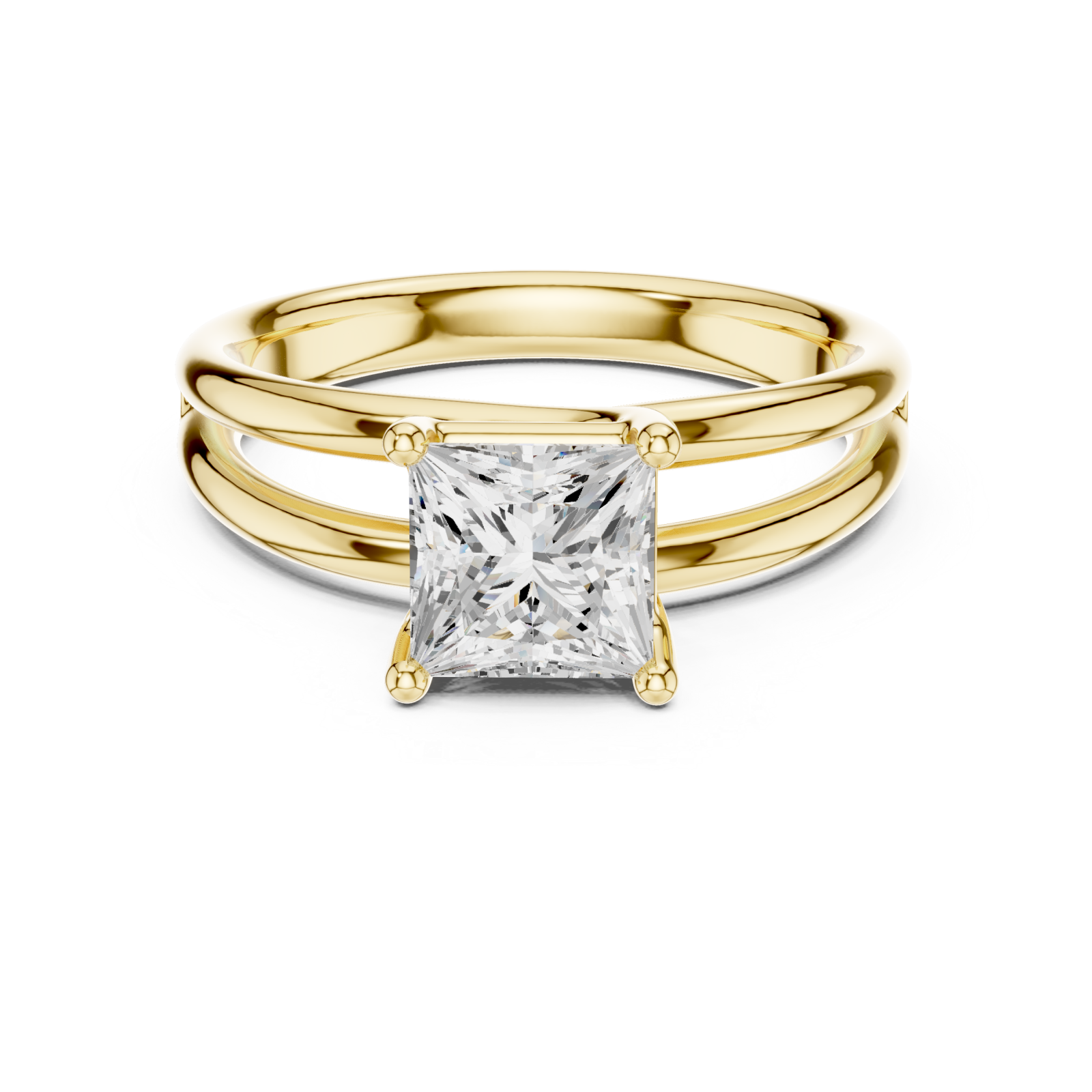  Gold Enduring Majestic Solitaire Front View