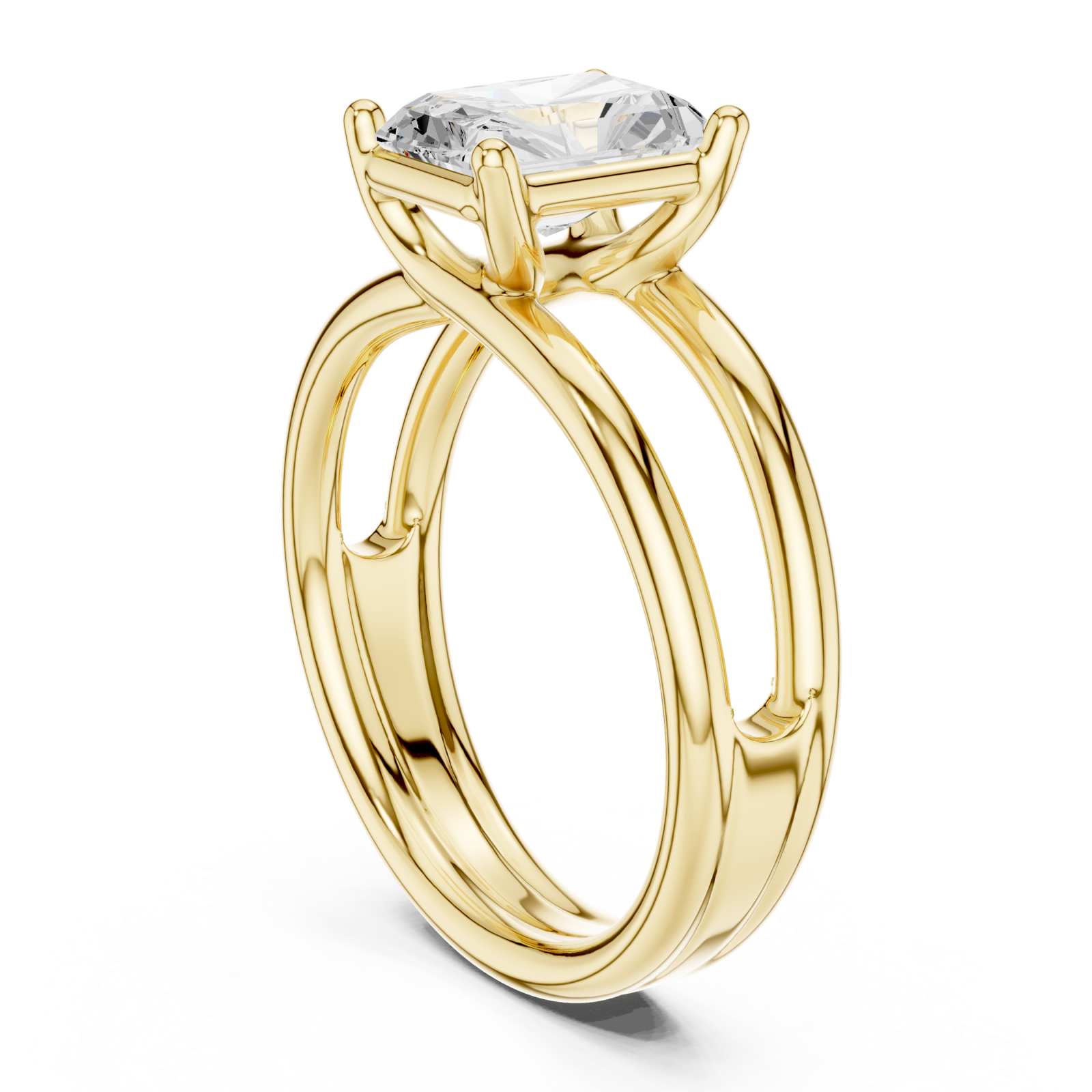  Gold Radiant Horizon Ring Left View