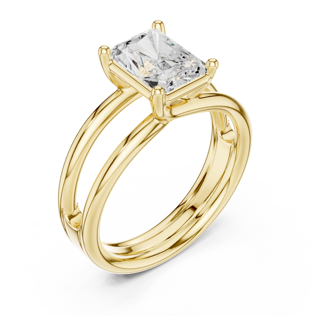 Gold Radiant Horizon Ring Right View