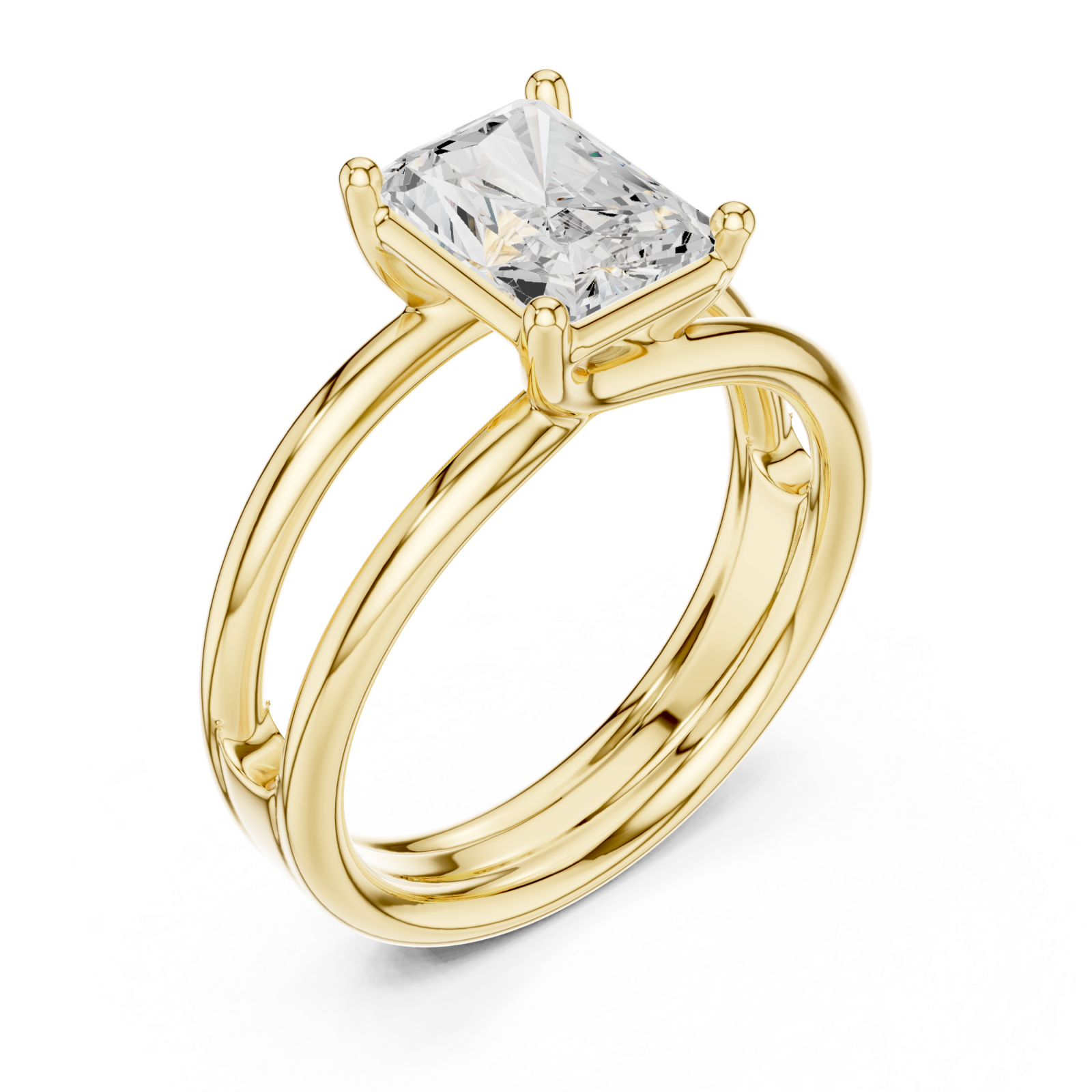 Gold Radiant Horizon Ring Right View