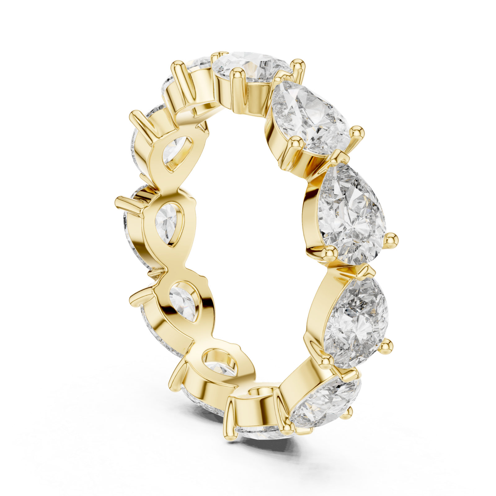  Gold Lustrous Embrace Eternity Ring Left View