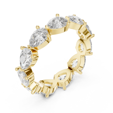 Gold Lustrous Embrace Eternity Ring Right View