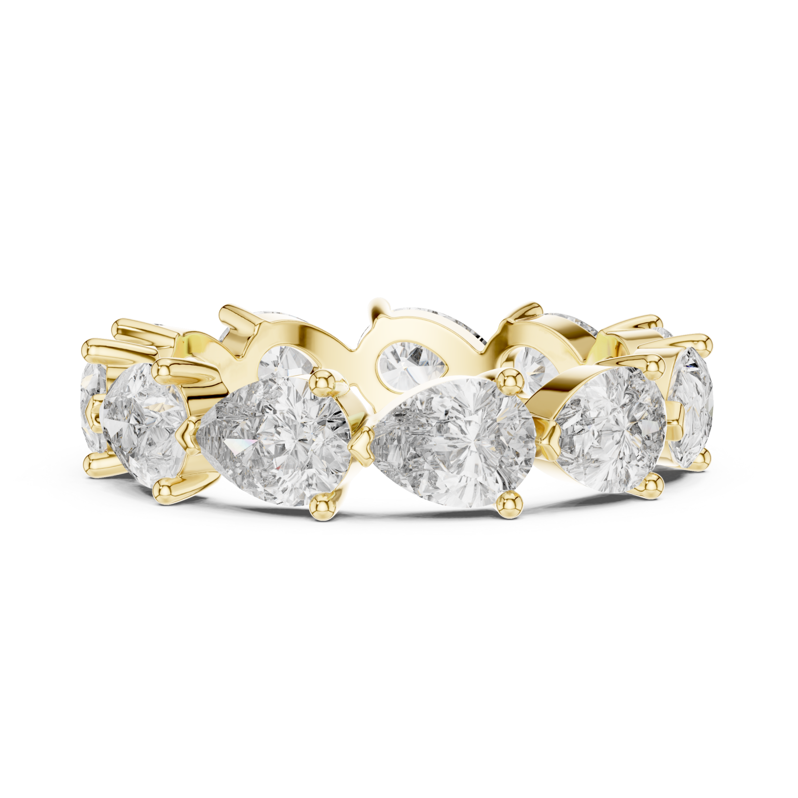  Gold Lustrous Embrace Eternity Ring Side View