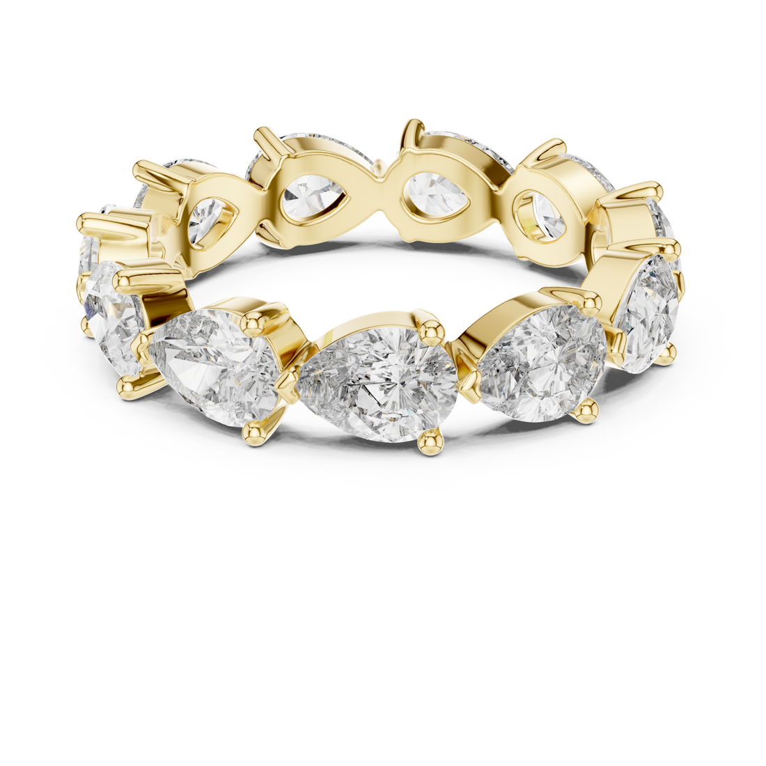 Gold Lustrous Embrace Eternity Ring Right View