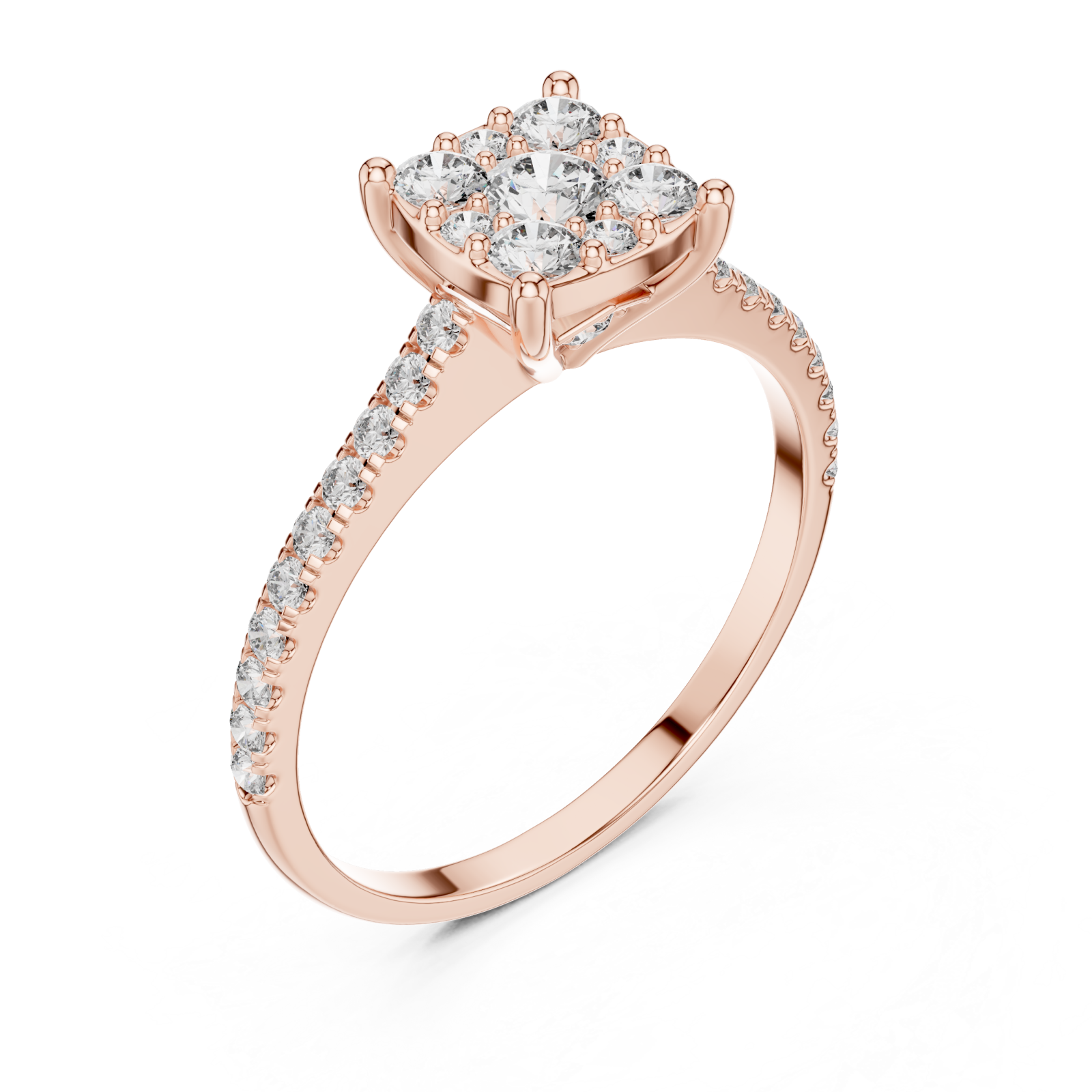  Rose Gold Infinite Whisper Solitaire Ring Right View