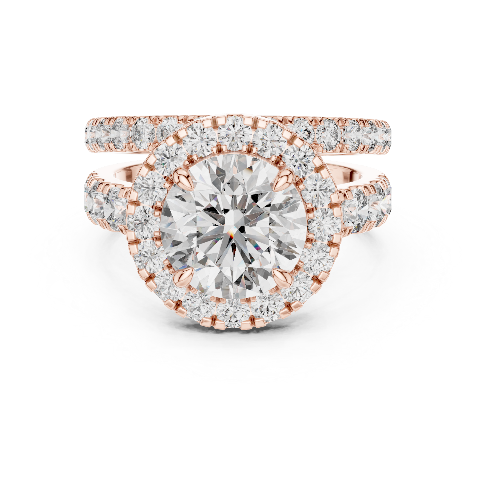  Rose Gold Radiance Embrace Solitaire Classic Front View