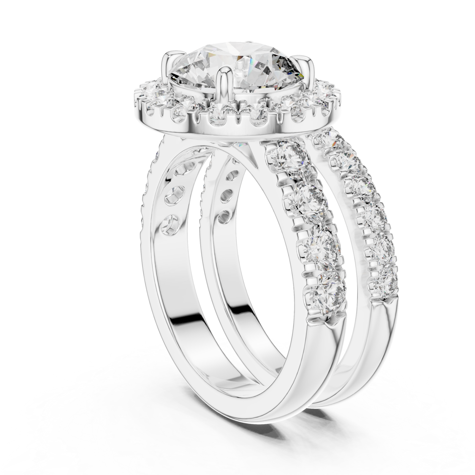  White Gold Radiance Embrace Solitaire Classic Left View