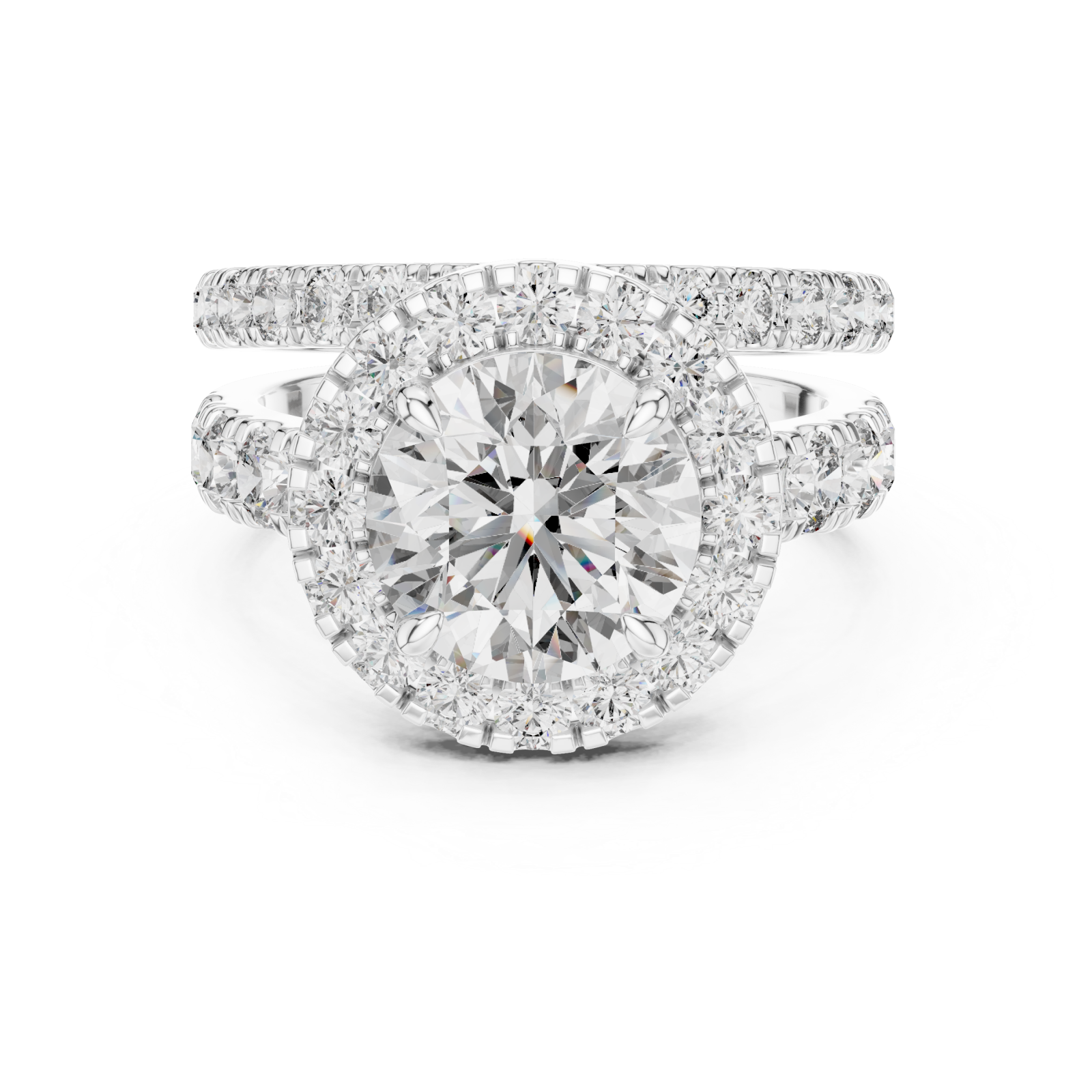  White Gold Radiance Embrace Solitaire Classic Front View