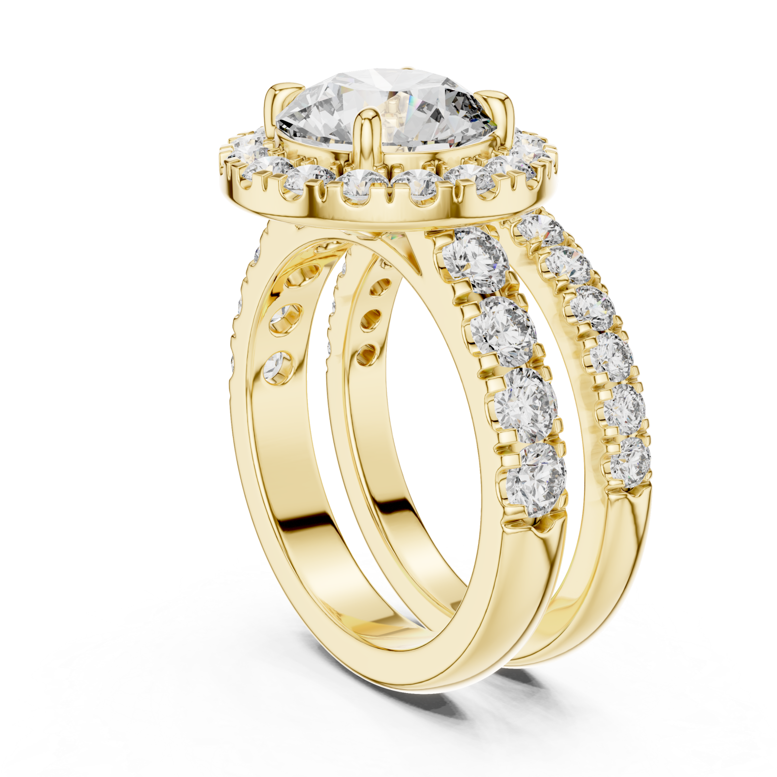  Gold Radiance Embrace Solitaire Classic Left View