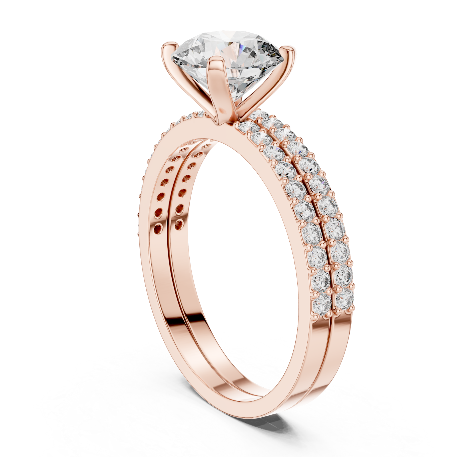  Rose Gold Starlet Grace Solitaire Engagement Ring Left View