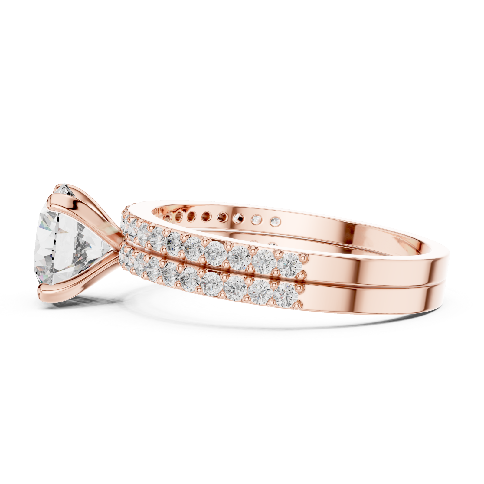  Rose Gold Starlet Grace Solitaire Engagement Ring Side View
