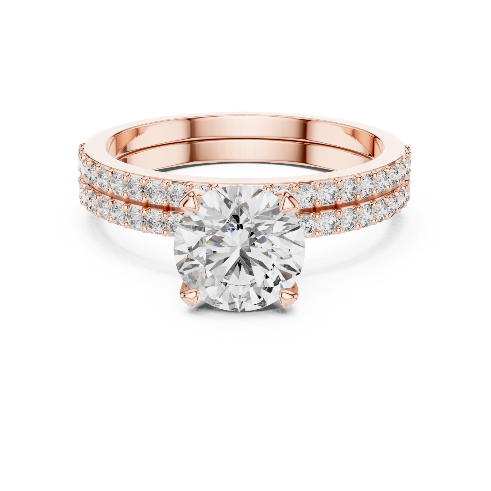  Rose Gold Starlet Grace Solitaire Engagement Ring Front View