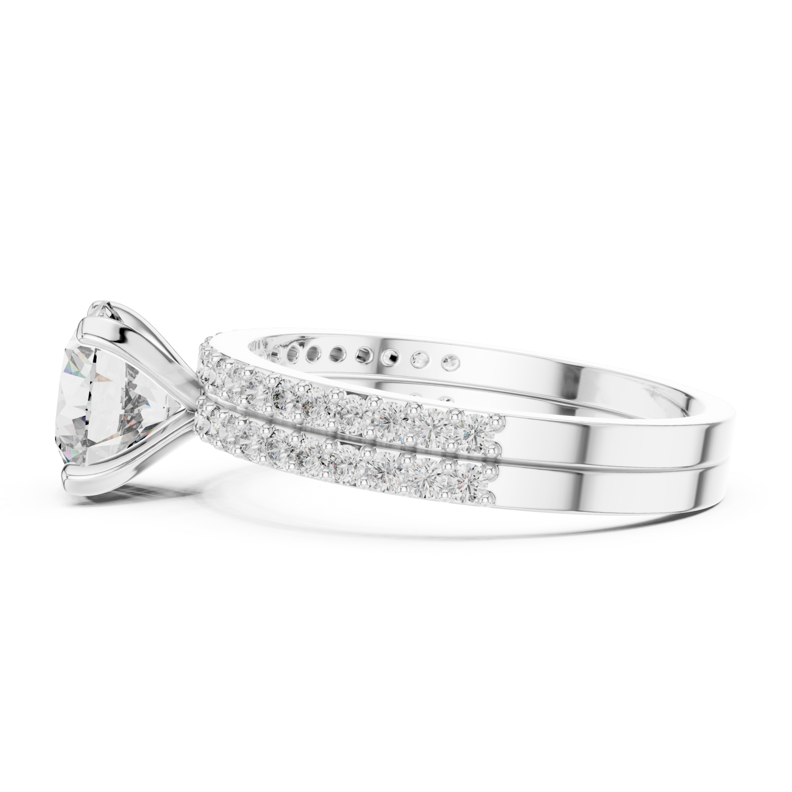  White Gold Starlet Grace Solitaire Engagement Ring Side View