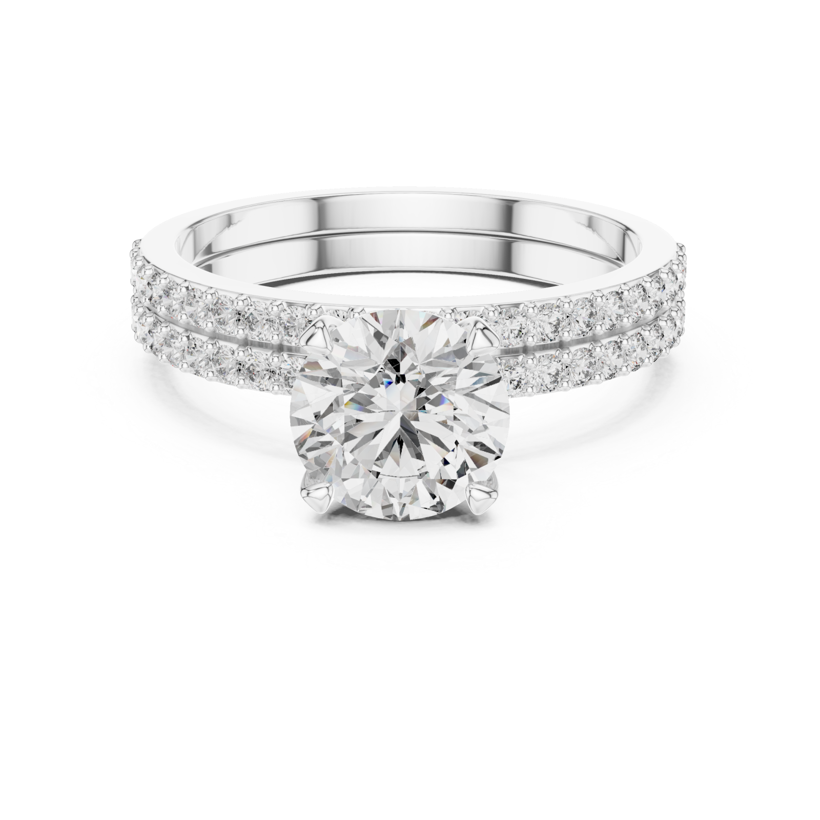  White Gold Starlet Grace Solitaire Engagement Ring Front View