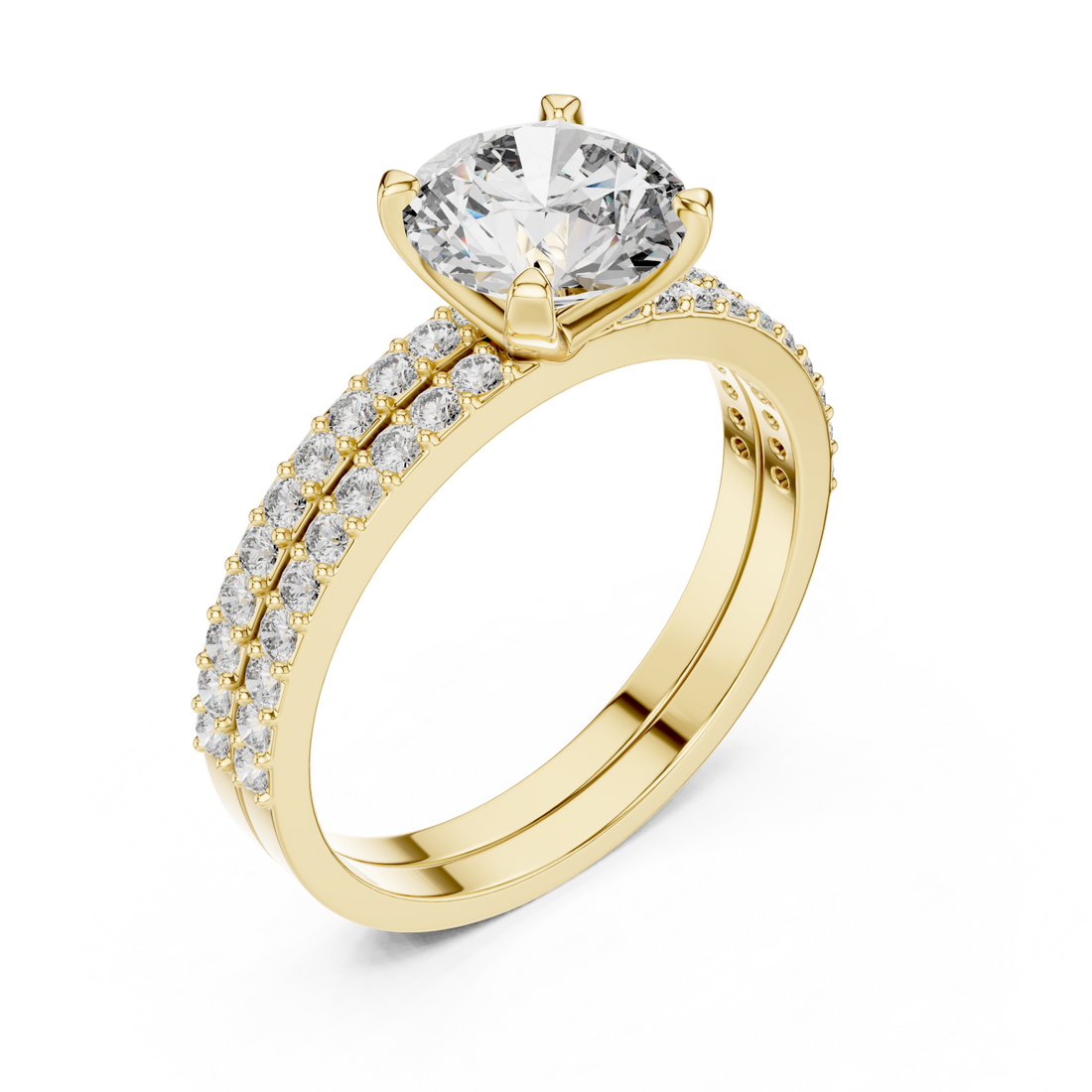 Gold Starlet Grace Solitaire Engagement Ring Right View