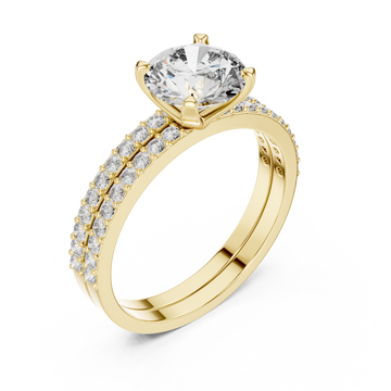 Gold Starlet Grace Solitaire Engagement Ring Right View