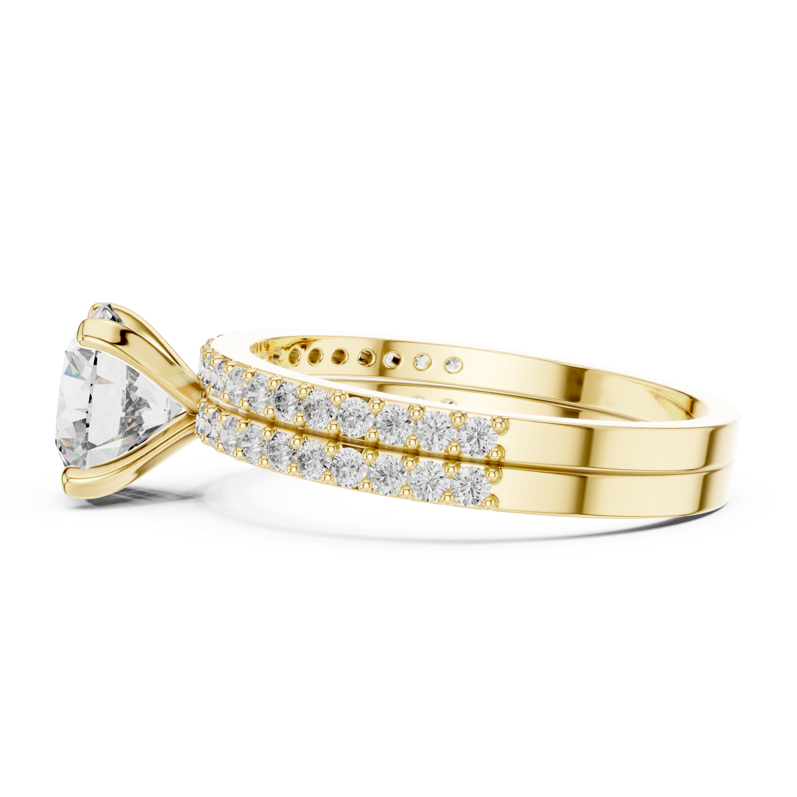  Gold Starlet Grace Solitaire Engagement Ring Side View