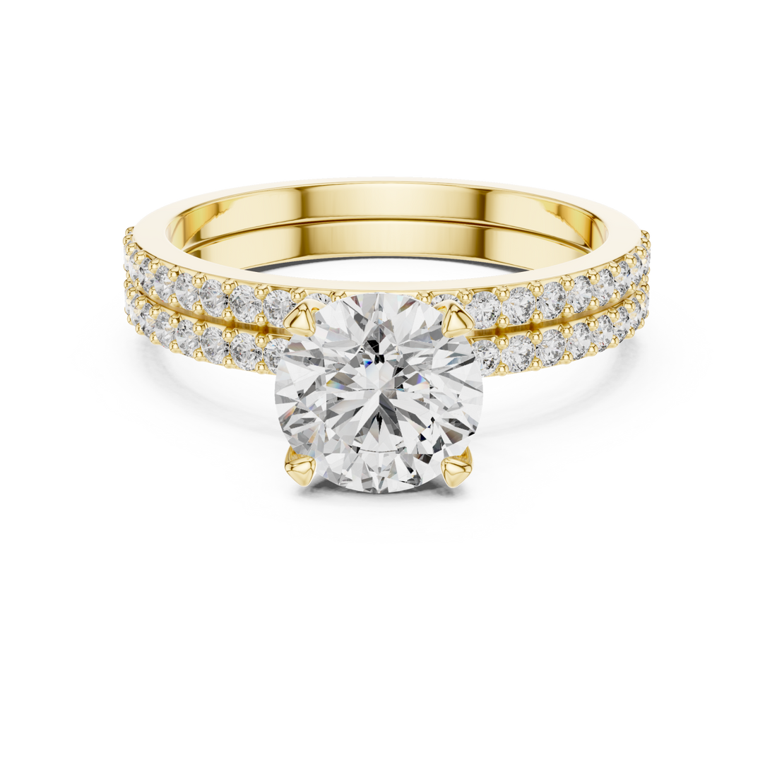 Gold Starlet Grace Solitaire Engagement Ring Right View