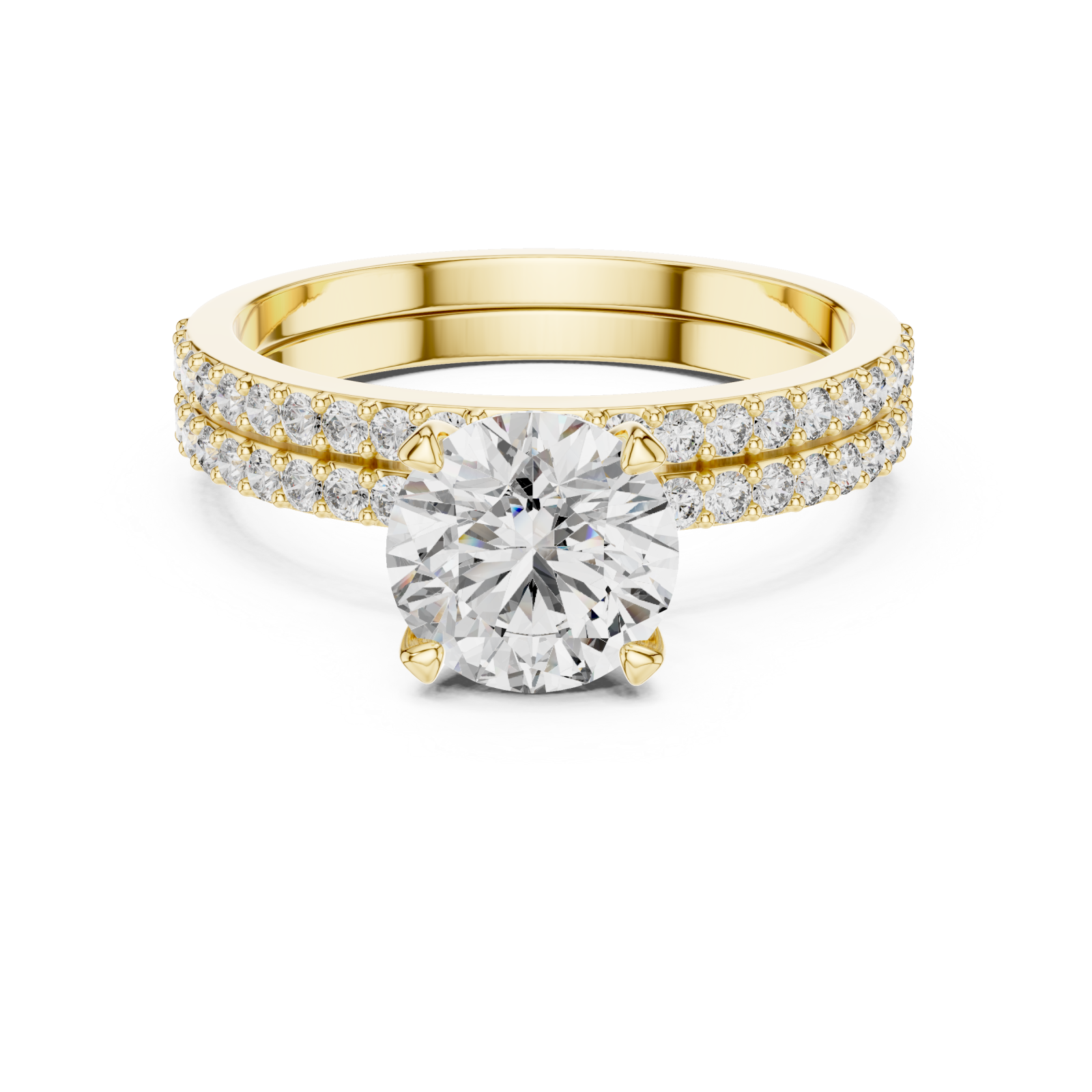  Gold Starlet Grace Solitaire Engagement Ring Front View