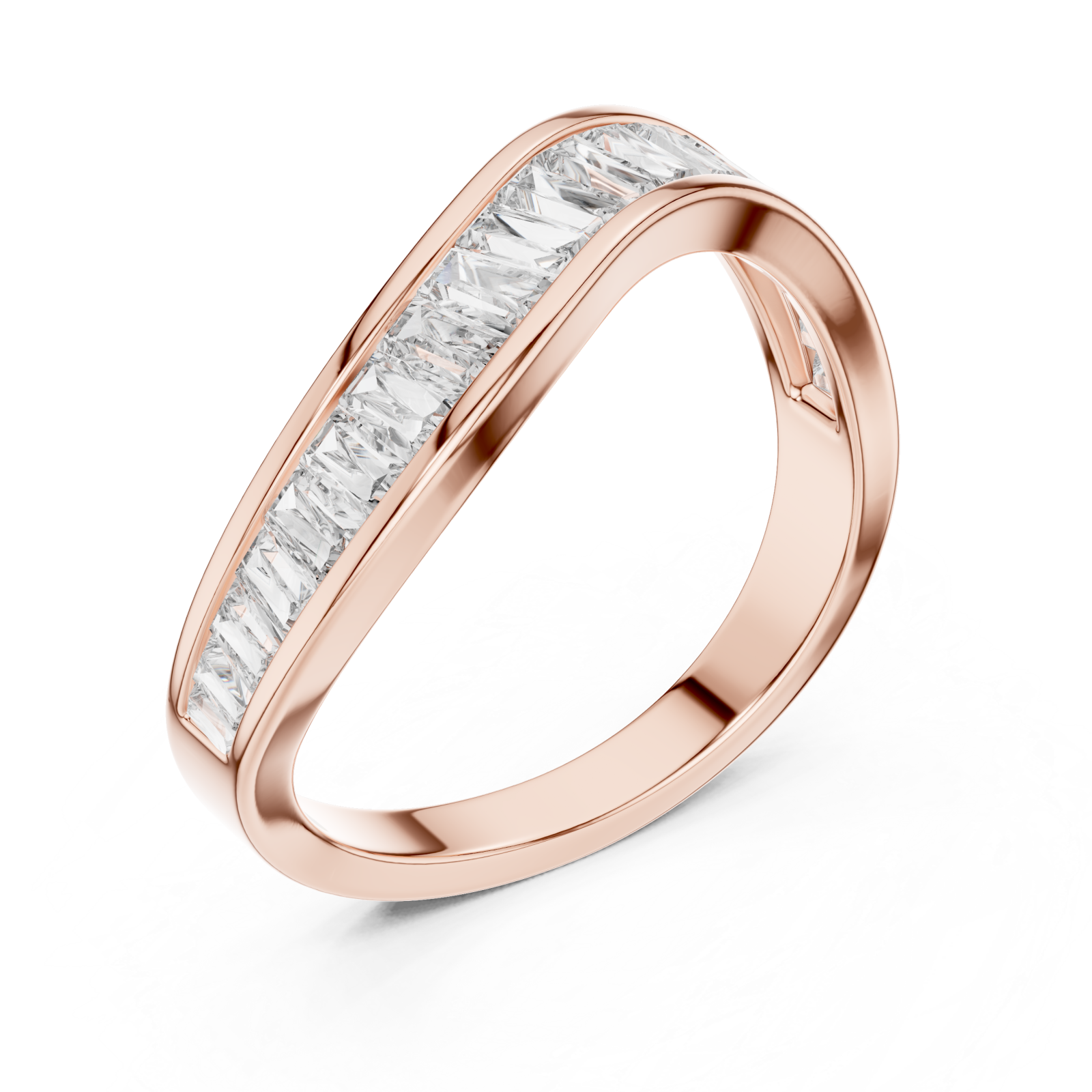  Rose Gold Enchanted Arc Modern Silhouette Ring Right View