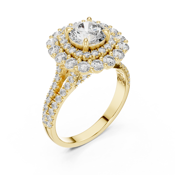 Gold Celestial Dual Band Elegance Ring Right View