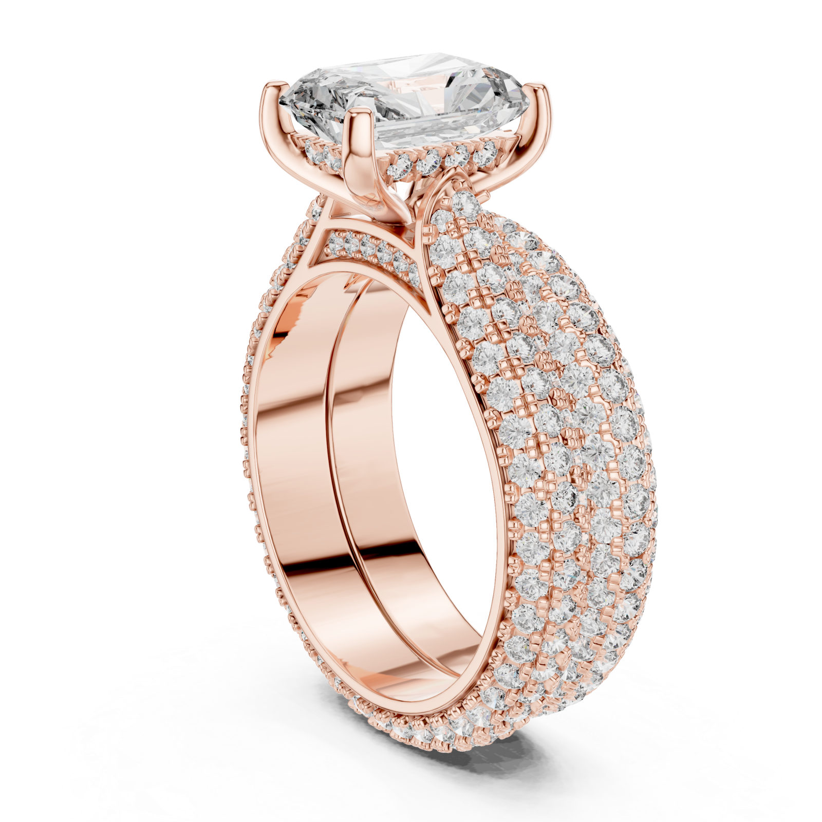  Rose Gold Opulent Eternity Muse Masterpiece Ring Left View