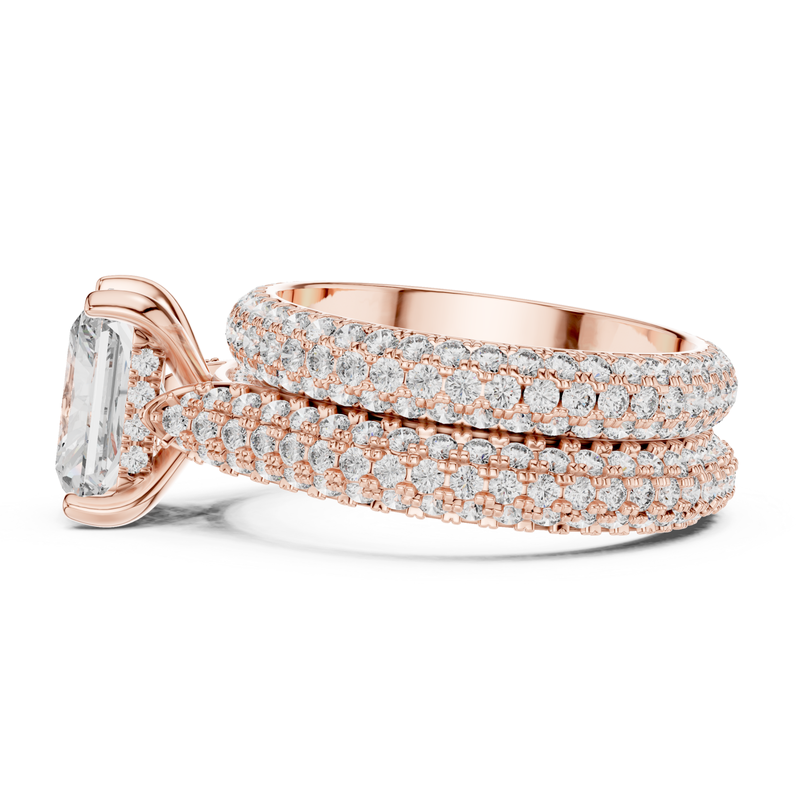  Rose Gold Opulent Eternity Muse Masterpiece Ring Side View