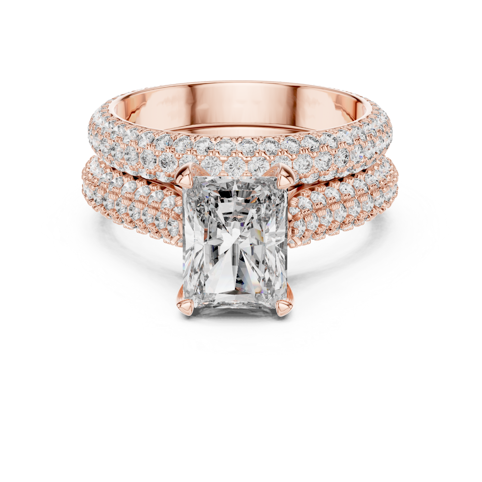  Rose Gold Opulent Eternity Muse Masterpiece Ring Front View