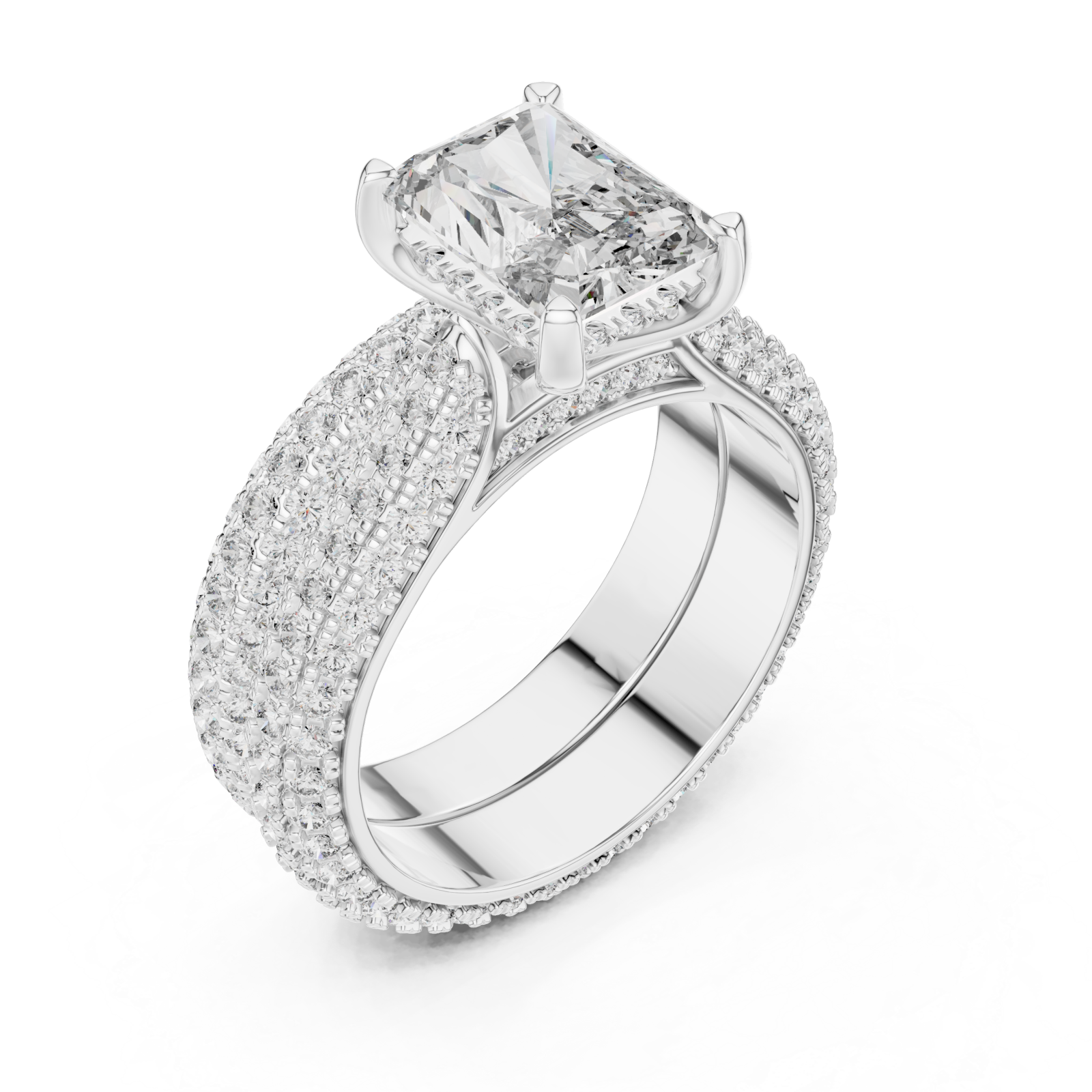  White Gold Opulent Eternity Muse Masterpiece Ring Right View