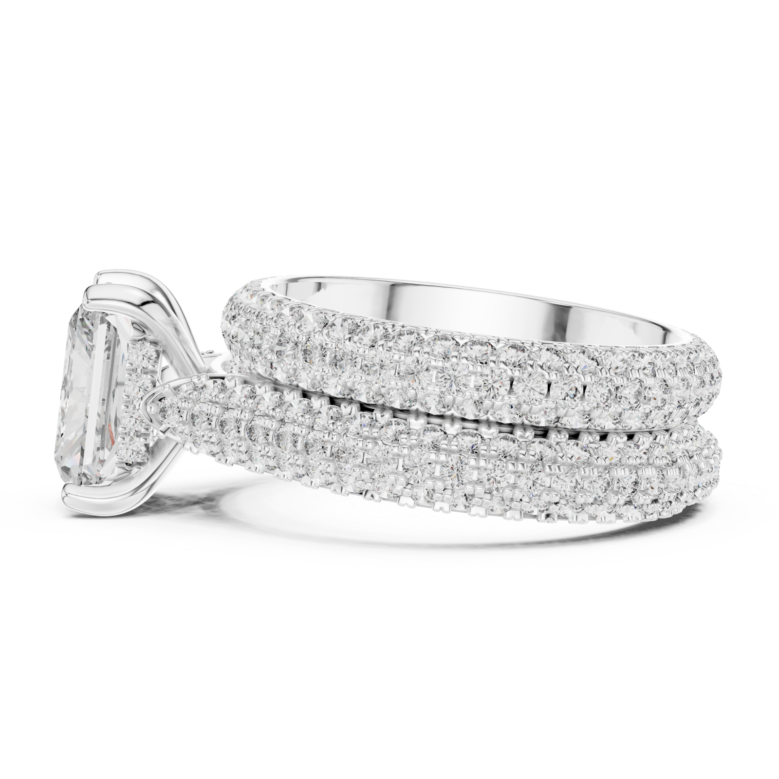  White Gold Opulent Eternity Muse Masterpiece Ring Side View