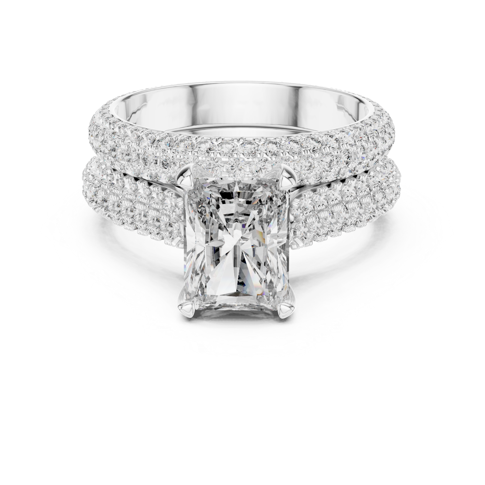  White Gold Opulent Eternity Muse Masterpiece Ring Front View