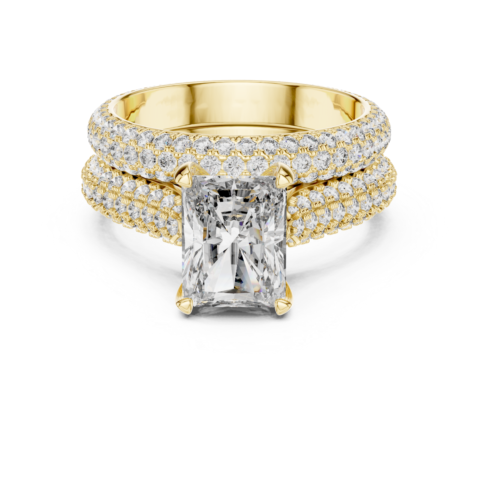  Gold Opulent Eternity Muse Masterpiece Ring Front View