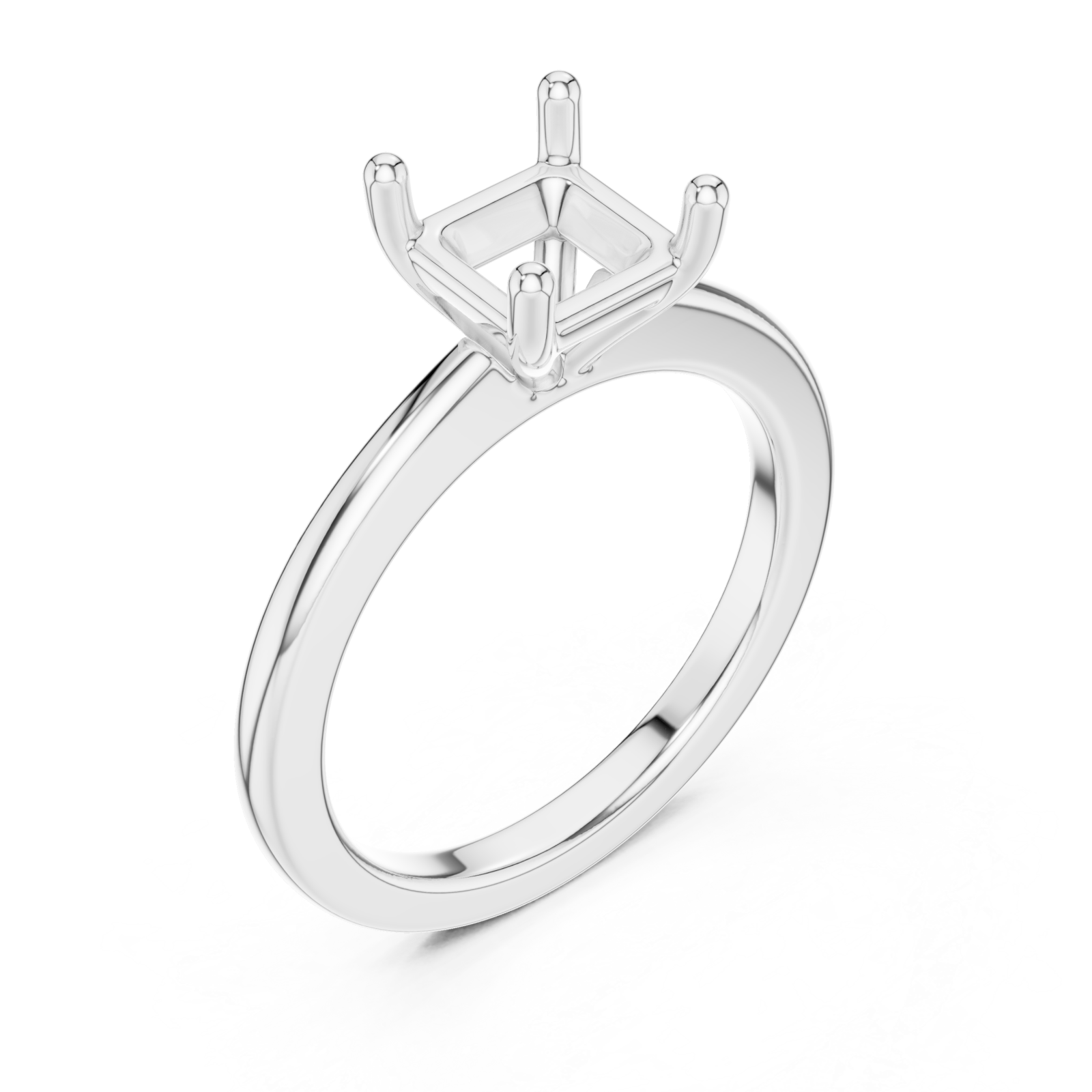  White Gold Celestial Solitaire Embrace Ring Right View
