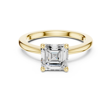  Gold Celestial Solitaire Embrace Ring Front View