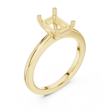 Gold Celestial Halo Arc Engagement Ring Right View