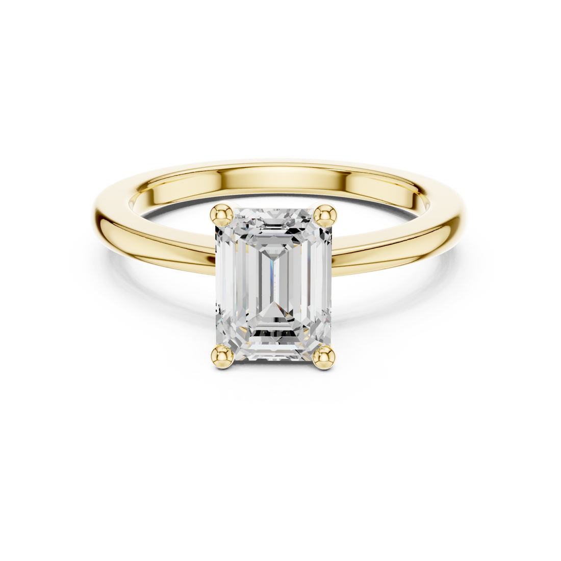 Gold Celestial Halo Arc Engagement Ring Right View