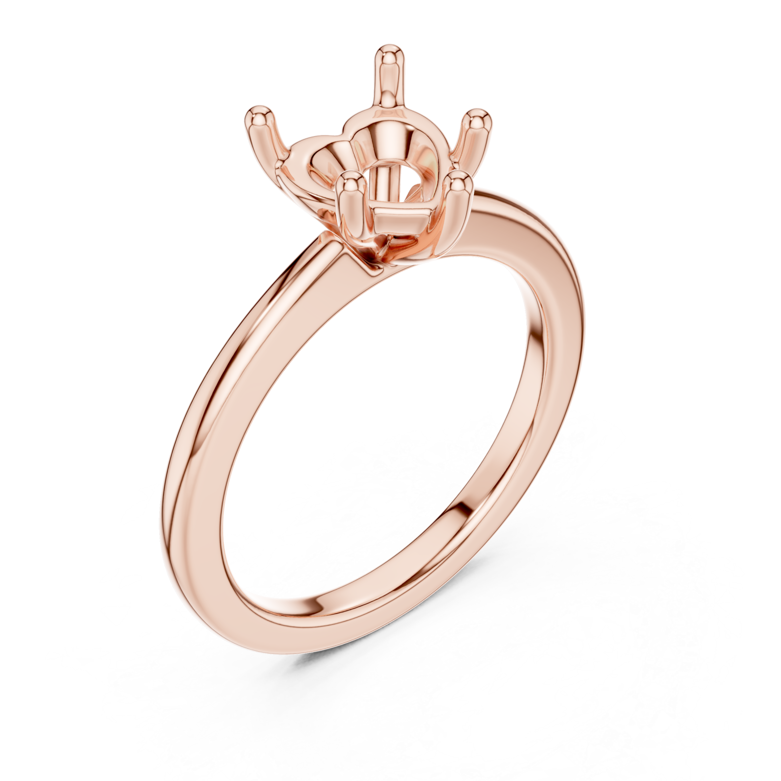  Rose Gold Vivid Blossom Solitaire Ring Right View