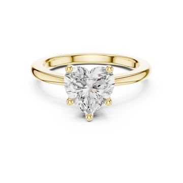  Gold Vivid Blossom Solitaire Ring Front View
