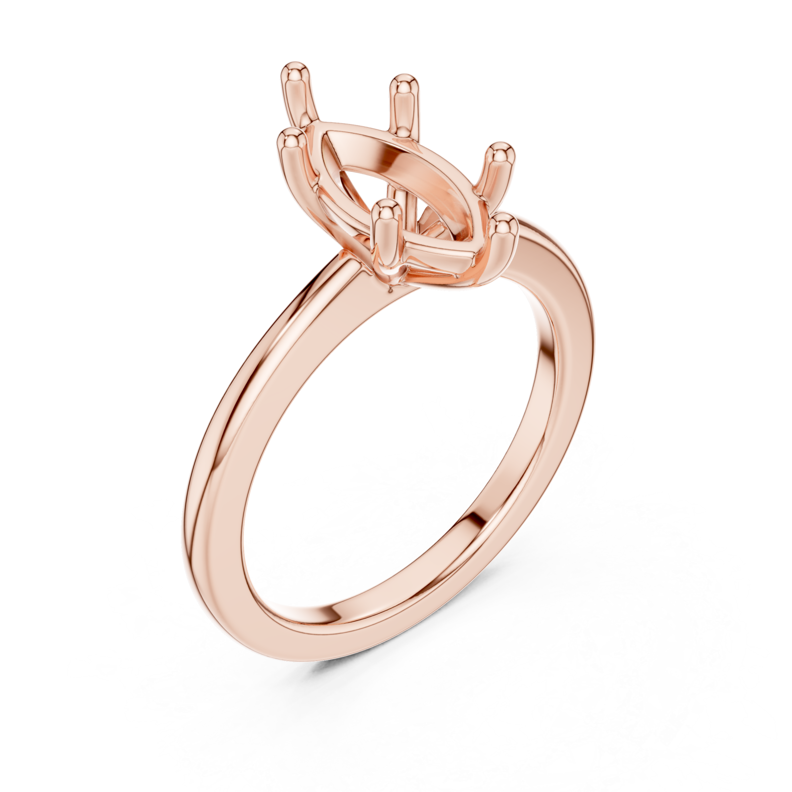  Rose Gold Eclipse Setting Ring Right View