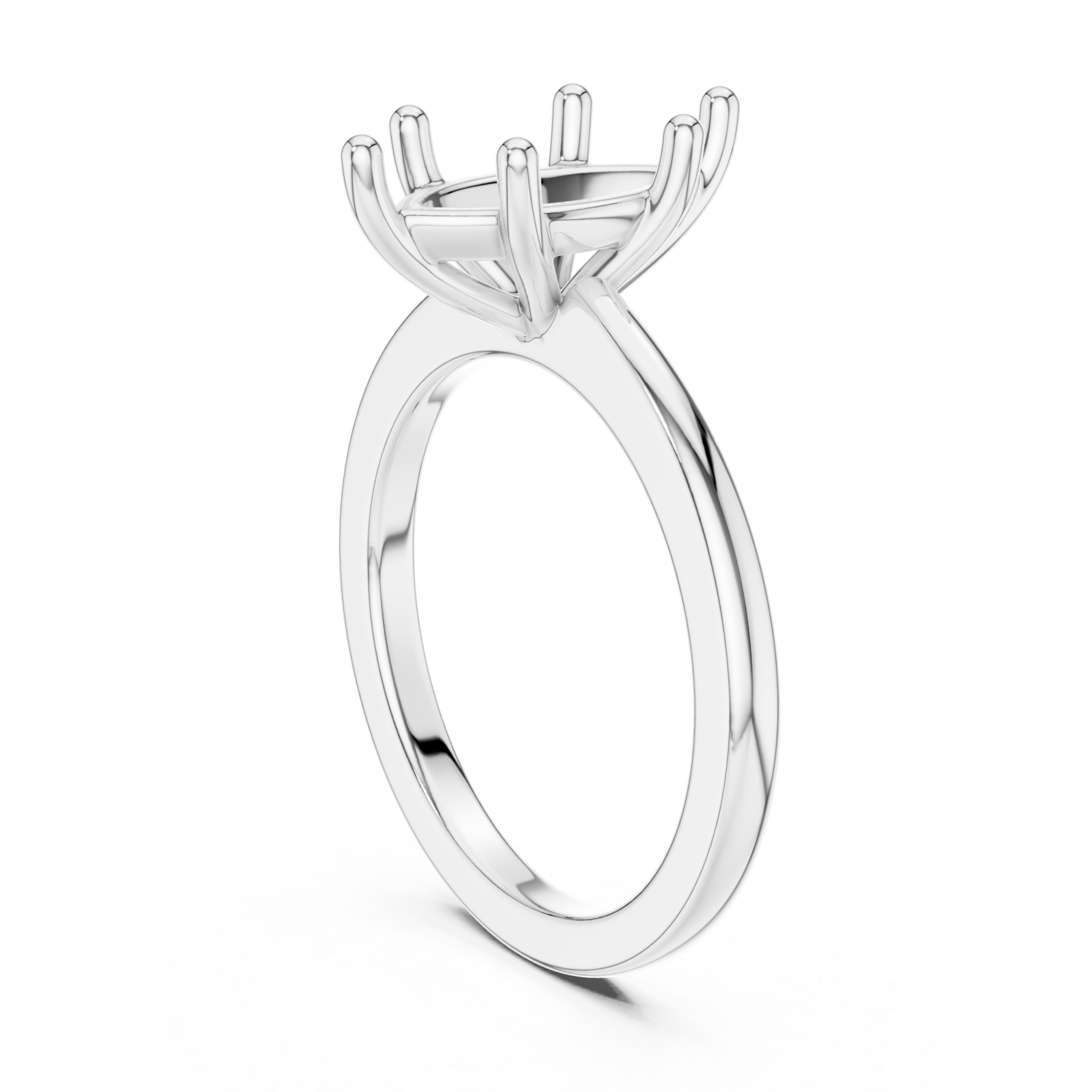  White Gold Eclipse Setting Ring Left View