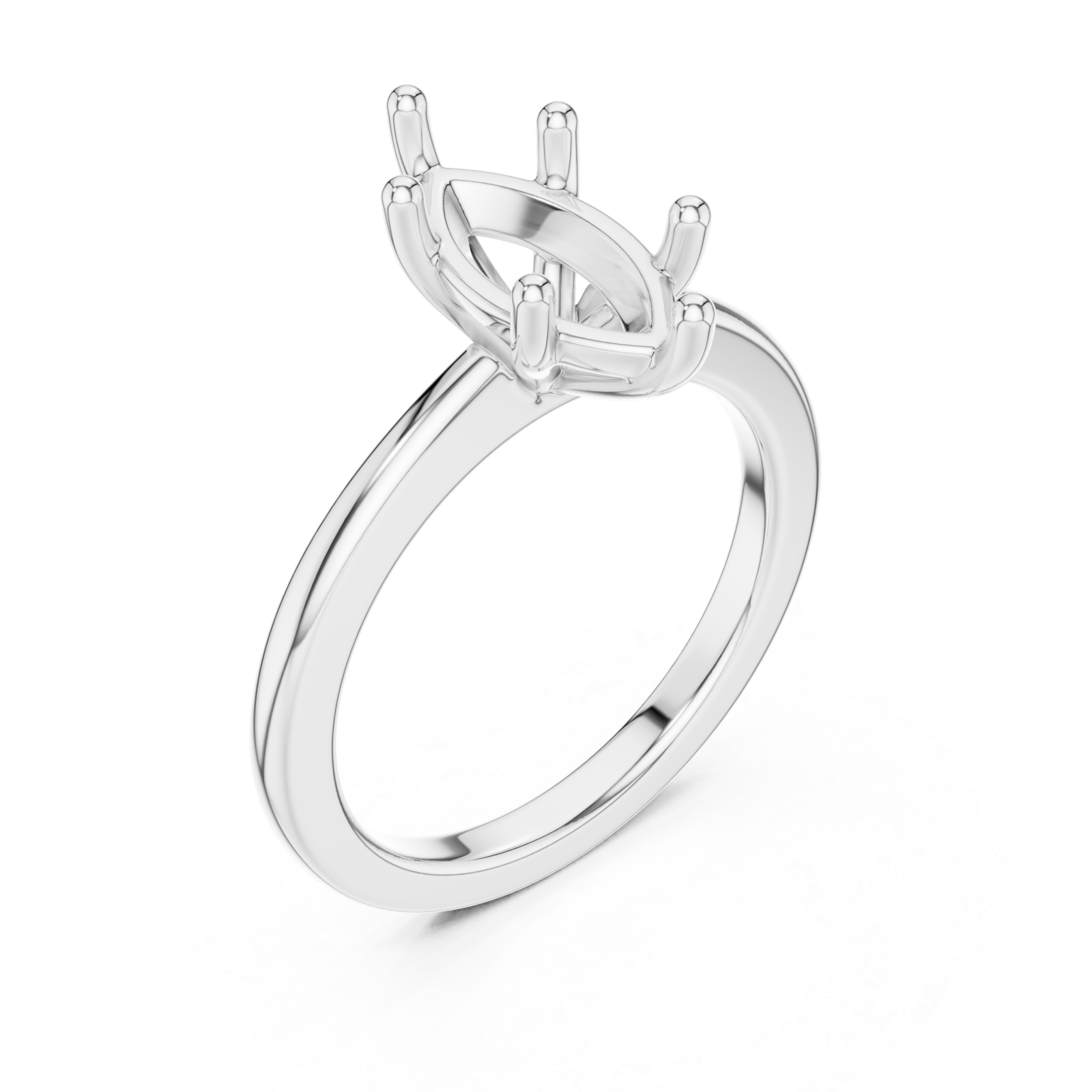  White Gold Eclipse Setting Ring Right View